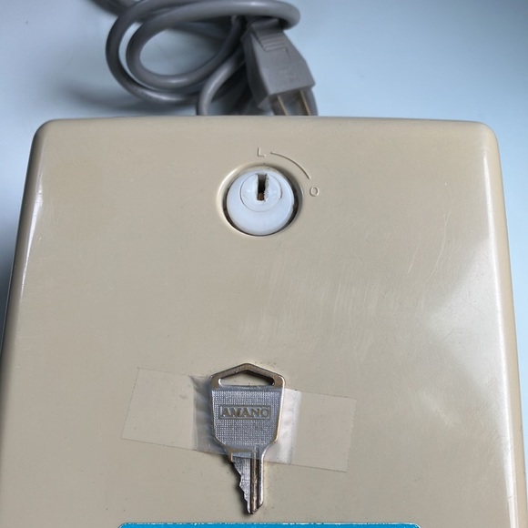 Used Amano NS-5000 electric time stamp w/original key. Works great! - Picture 5 of 10